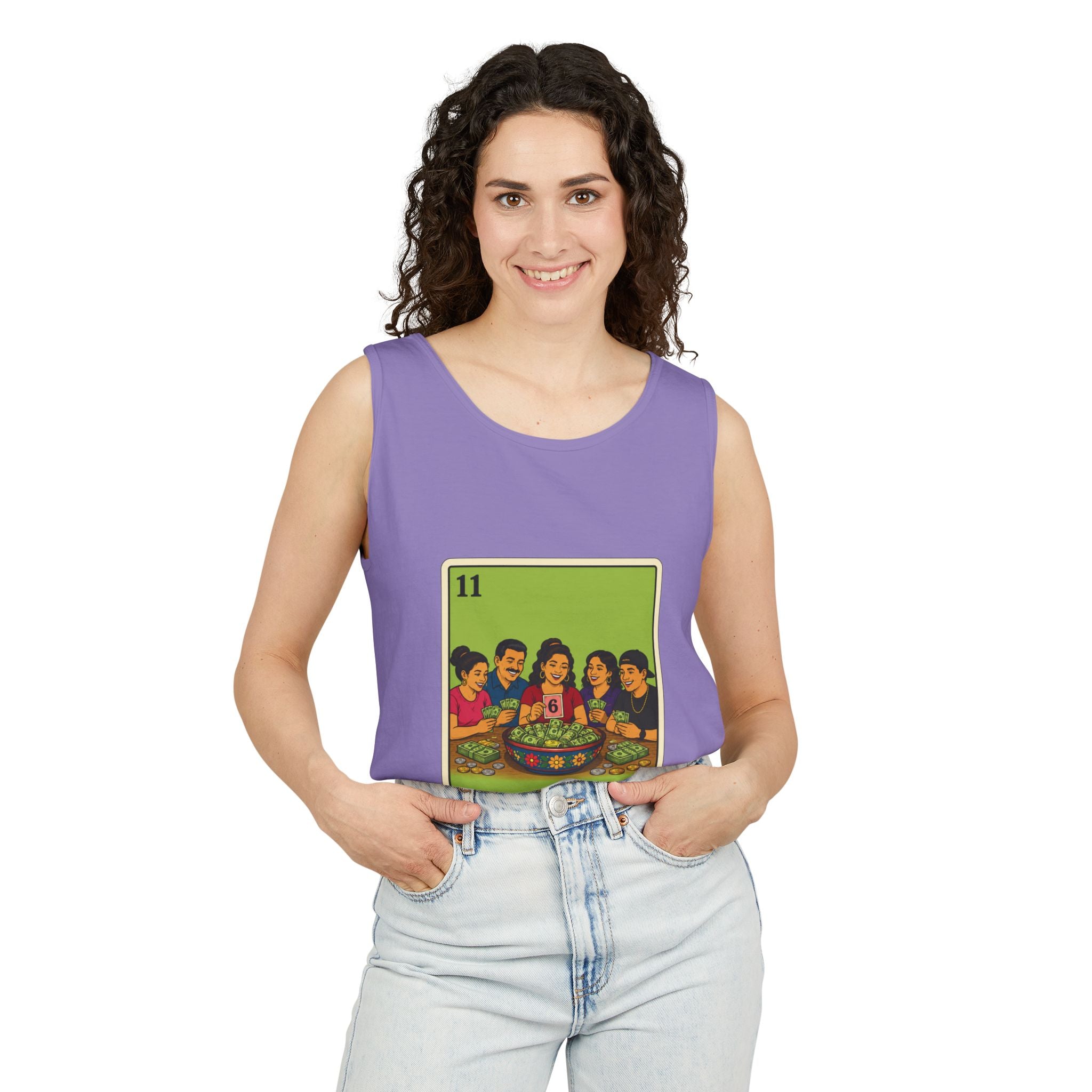 La Tanda Tank Top — Vintage Lotería Card Graphic Tank