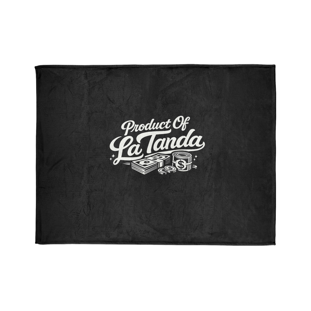 Product Of LaTanda Fleece Blanket – Soft Black Throw with Money Graphic