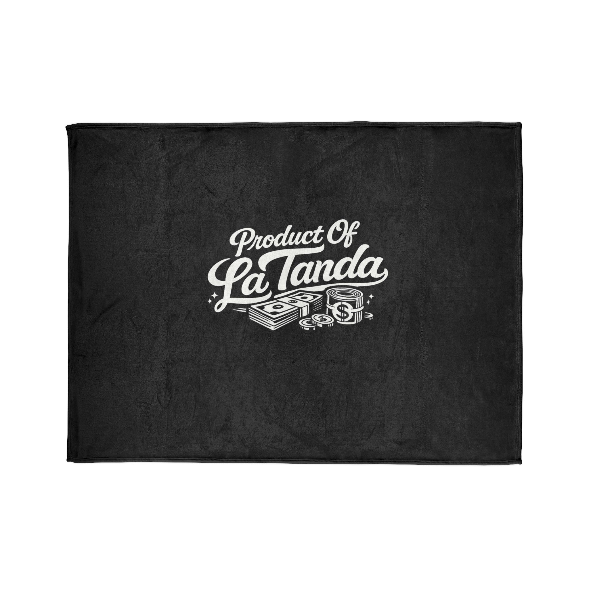 Product Of LaTanda Fleece Blanket – Soft Black Throw with Money Graphic