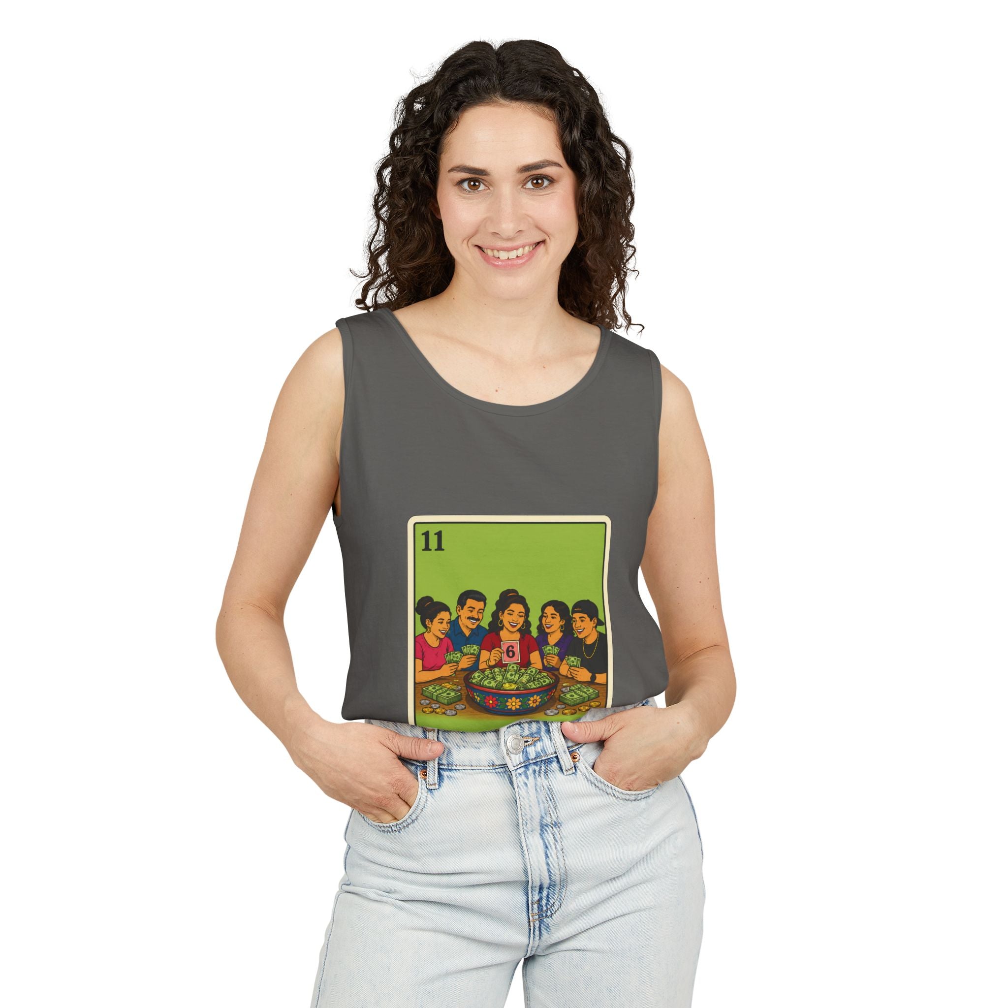 La Tanda Tank Top — Vintage Lotería Card Graphic Tank