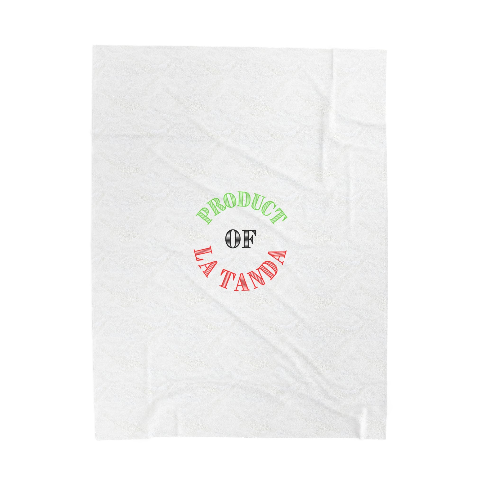 Plush Blanket — "Product of La Tanda" Lightweight Velveteen Throw