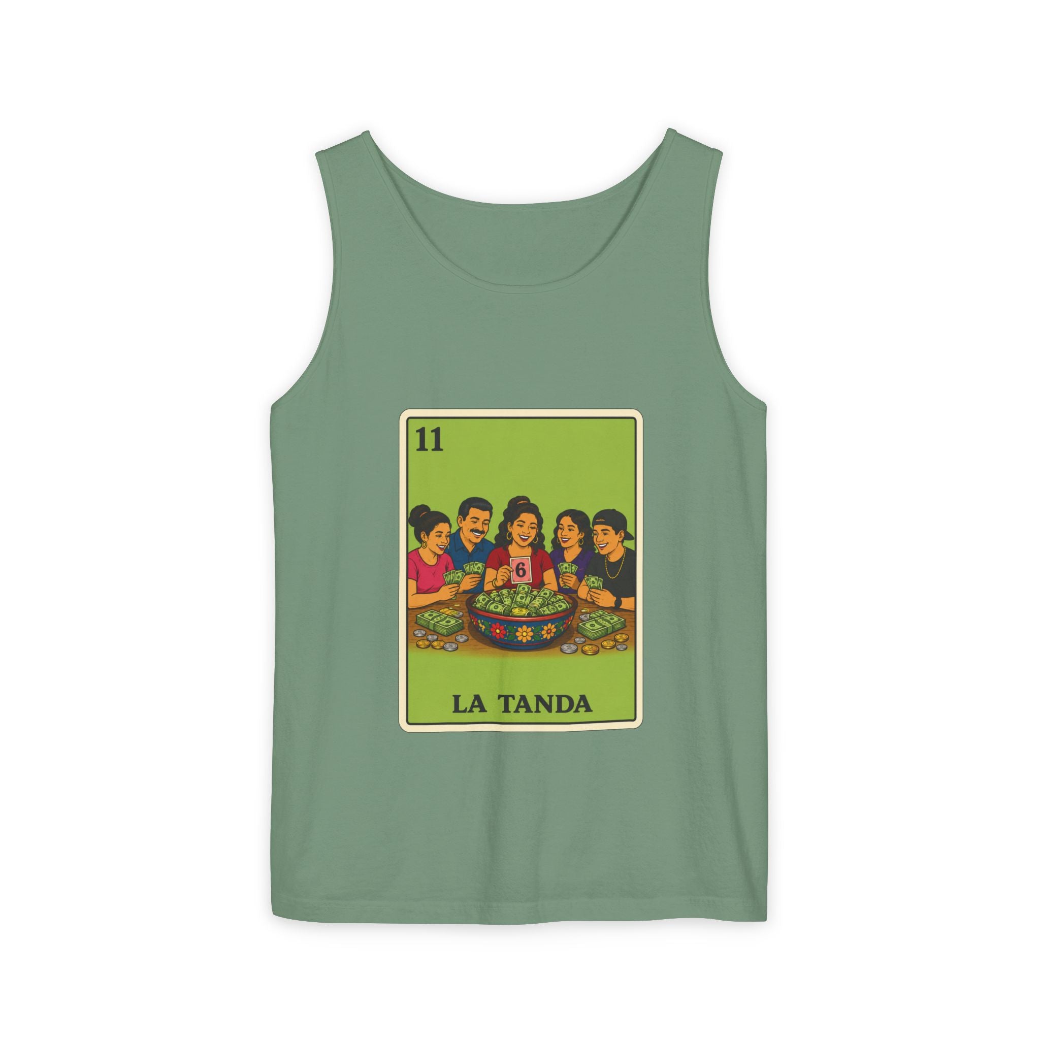 La Tanda Tank Top — Vintage Lotería Card Graphic Tank