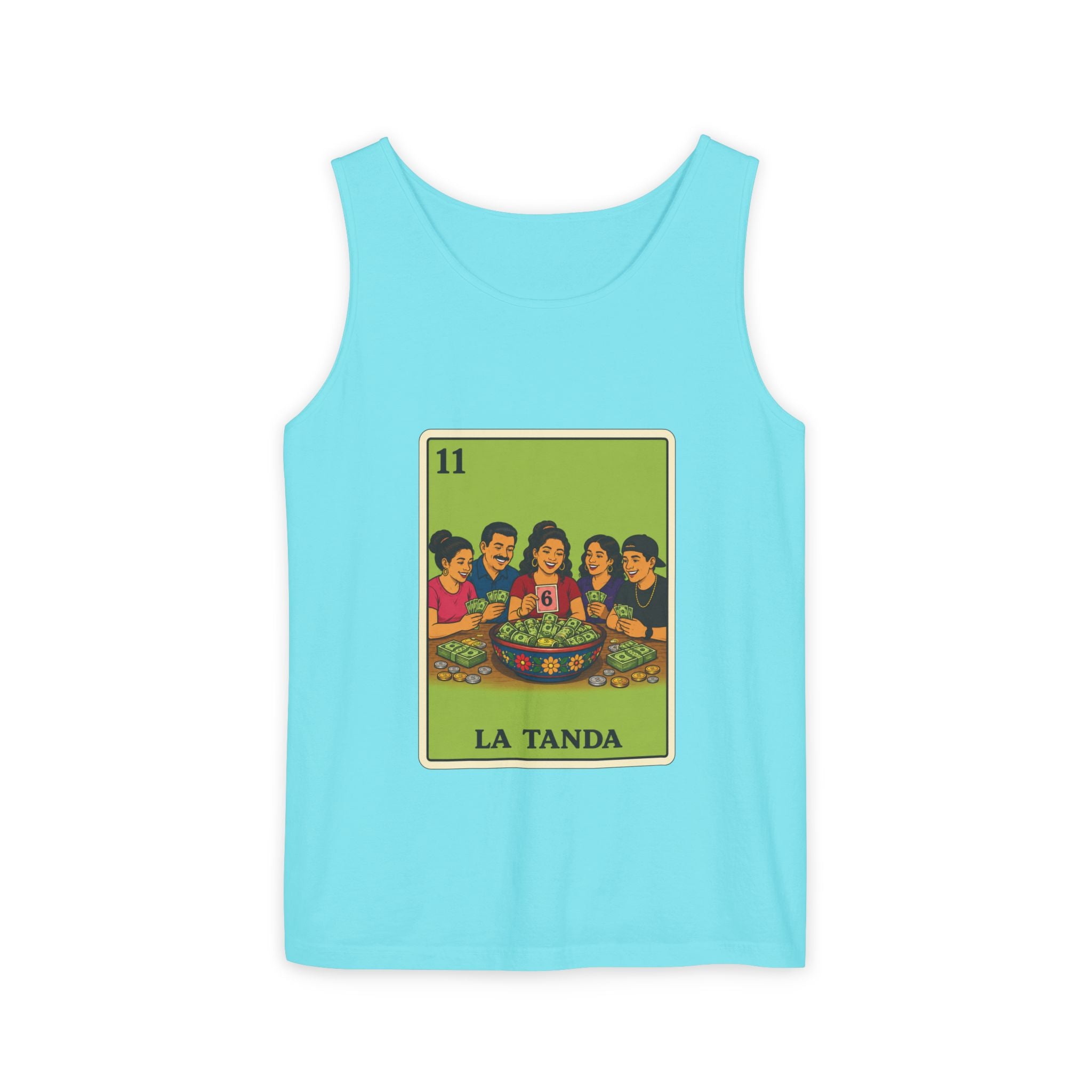 La Tanda Tank Top — Vintage Lotería Card Graphic Tank
