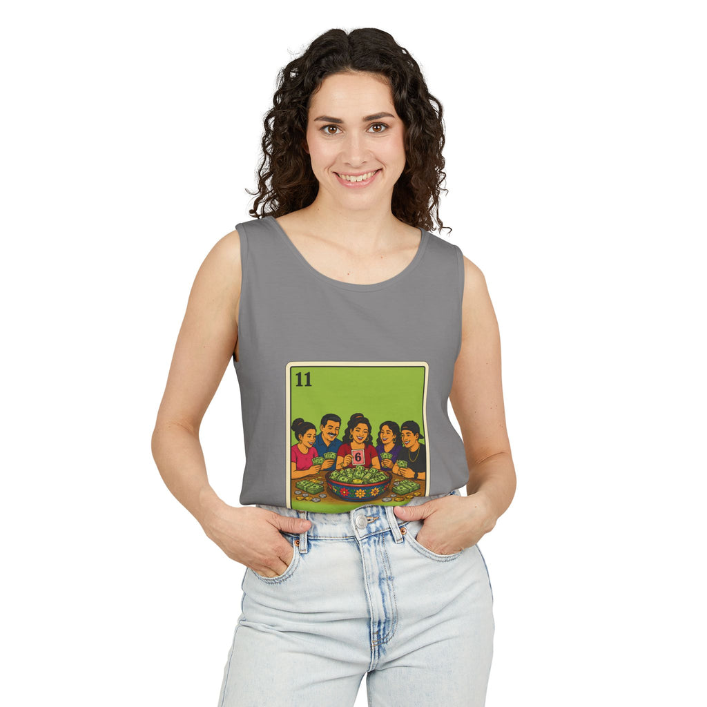 La Tanda Tank Top — Vintage Lotería Card Graphic Tank