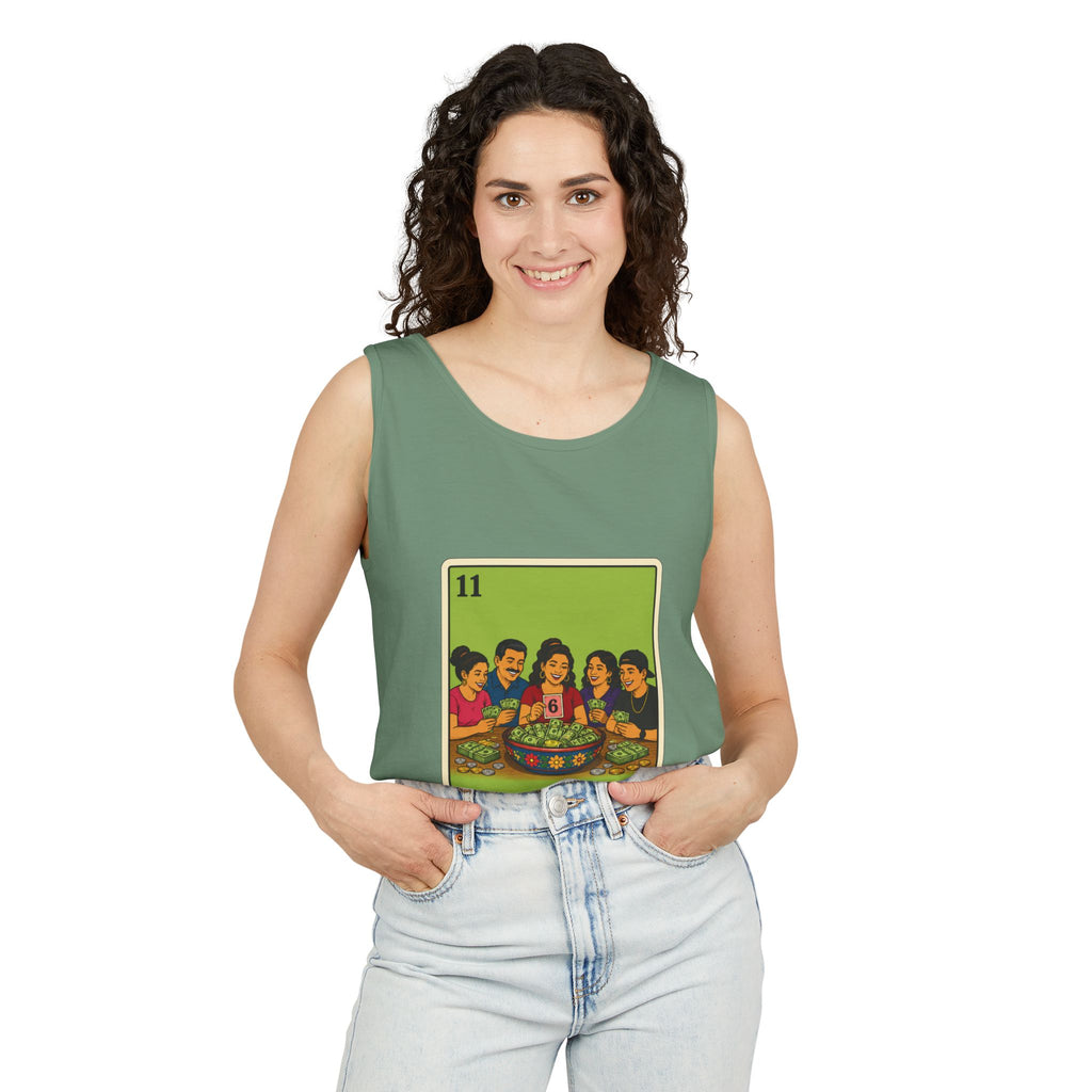 La Tanda Tank Top — Vintage Lotería Card Graphic Tank