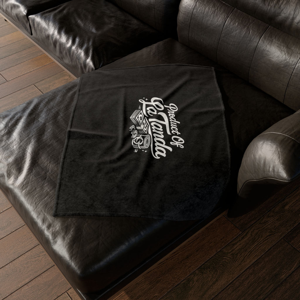 Product Of LaTanda Fleece Blanket – Soft Black Throw with Money Graphic