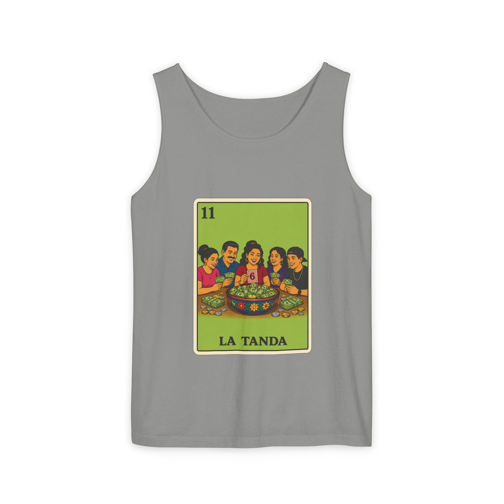 La Tanda Tank Top — Vintage Lotería Card Graphic Tank