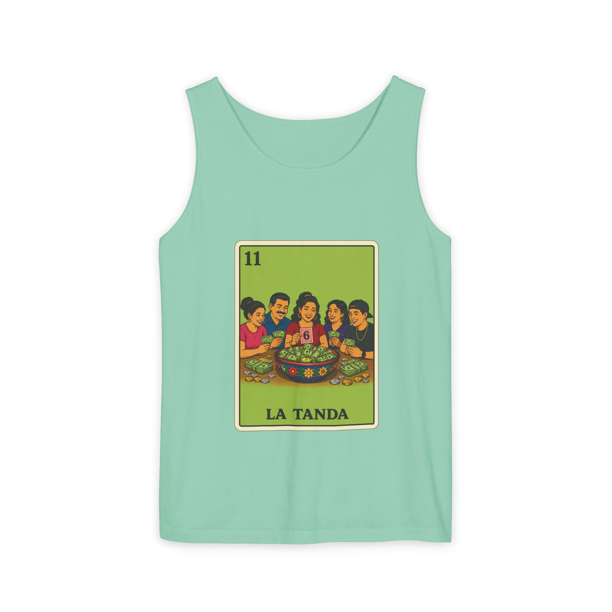 La Tanda Tank Top — Vintage Lotería Card Graphic Tank