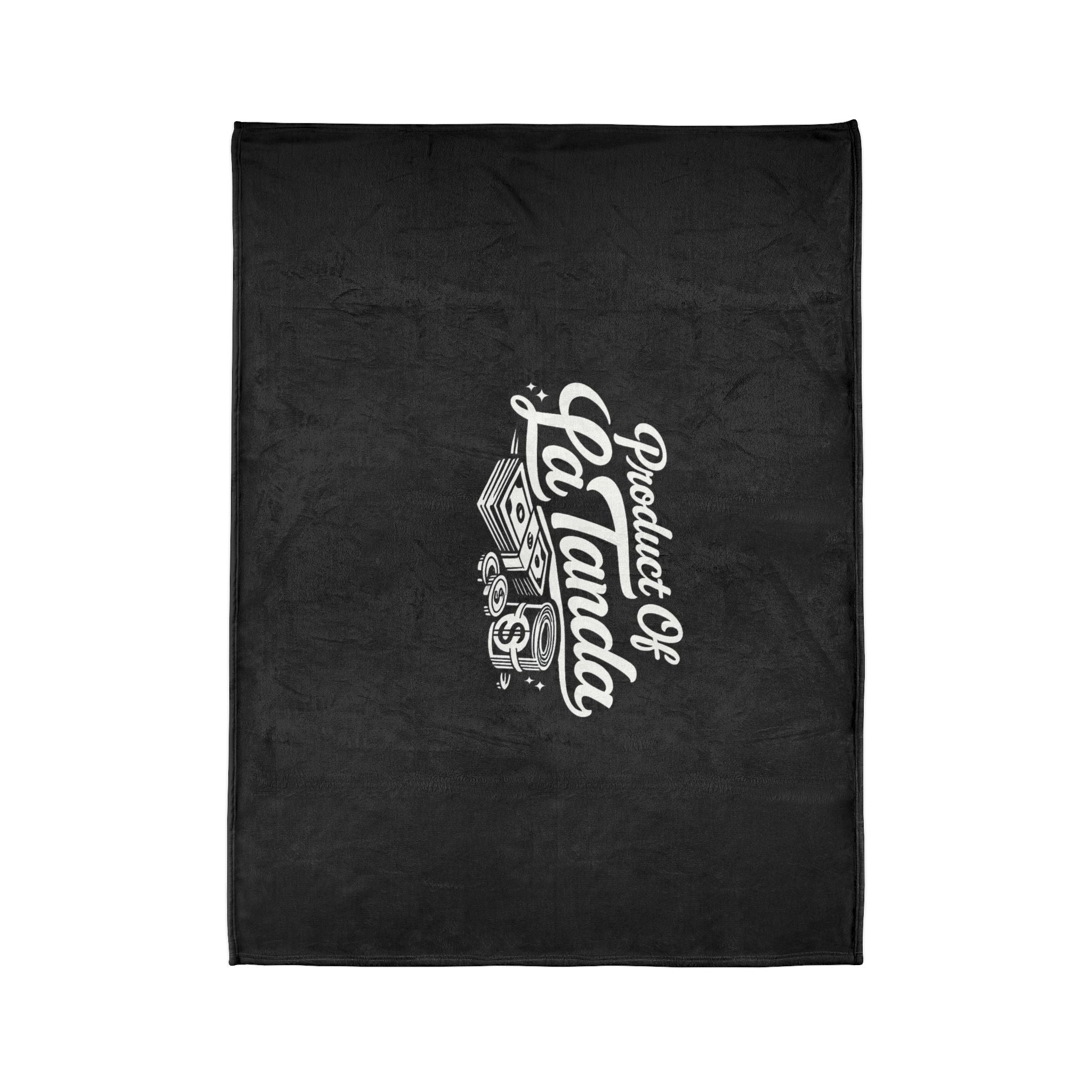 Product Of LaTanda Fleece Blanket – Soft Black Throw with Money Graphic