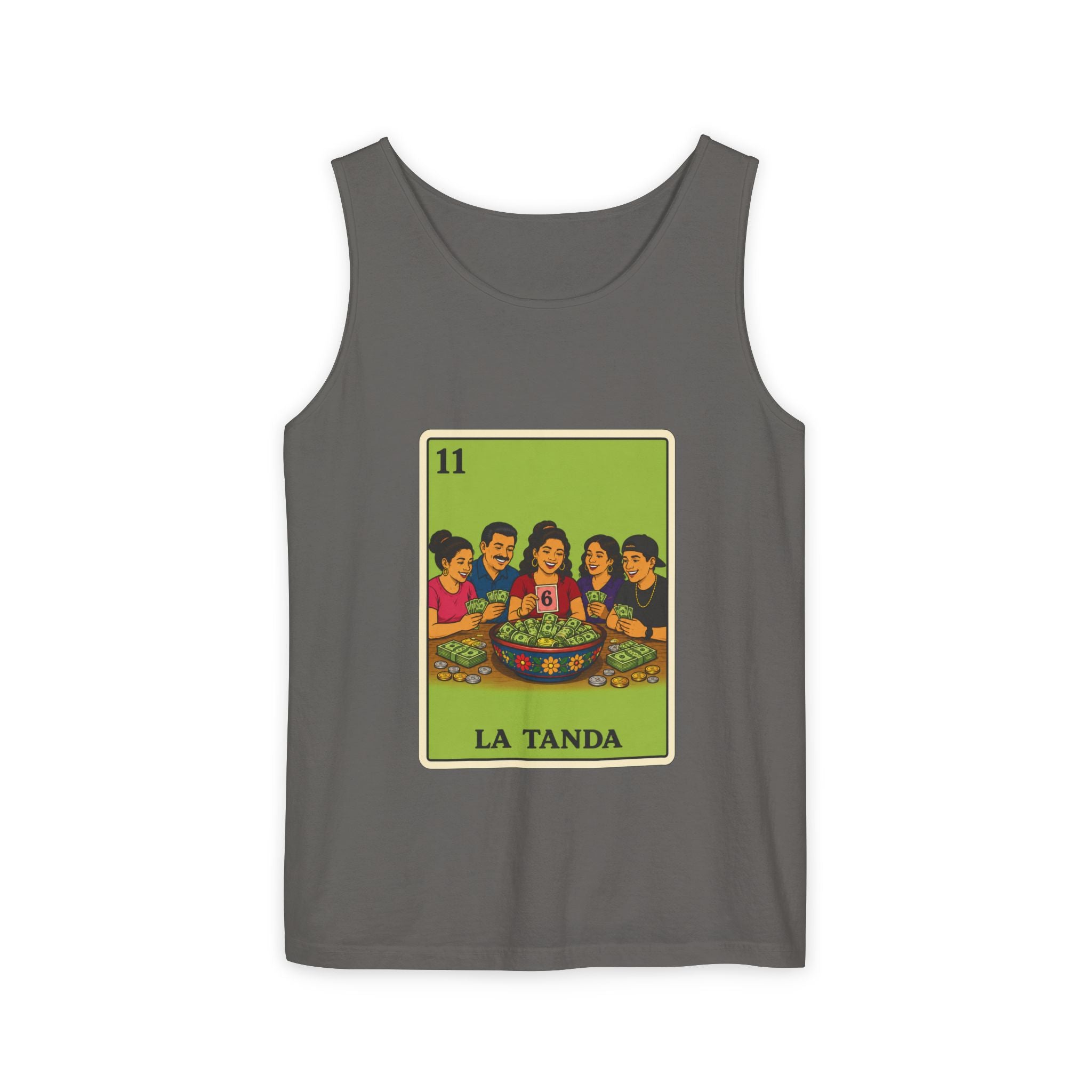 La Tanda Tank Top — Vintage Lotería Card Graphic Tank
