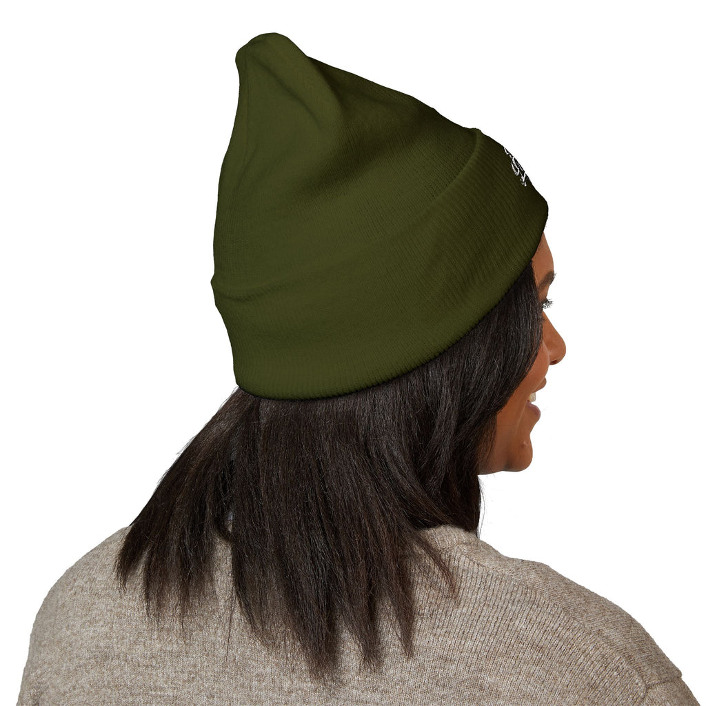 Classic Cuffed Beanie - "Product of La Tanda" Embroidered Warm Knit Hat