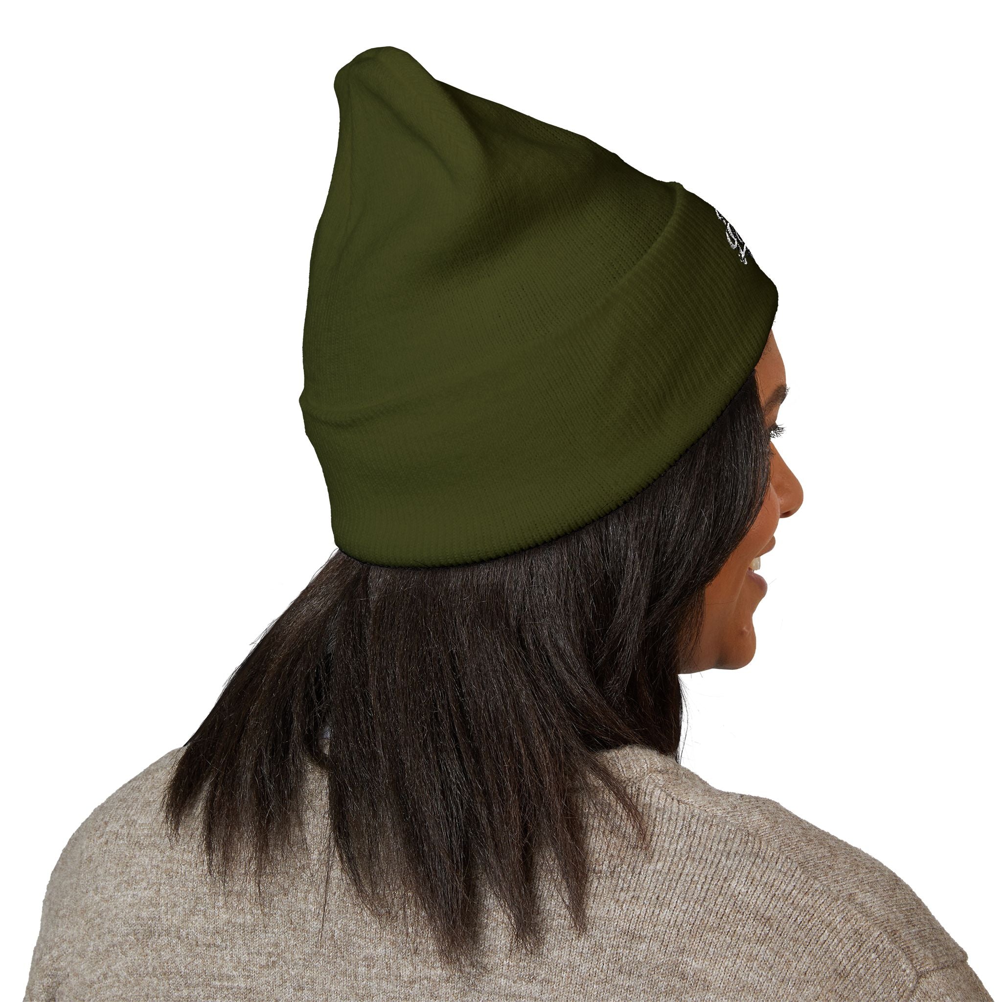 Classic Cuffed Beanie - "Product of La Tanda" Embroidered Warm Knit Hat