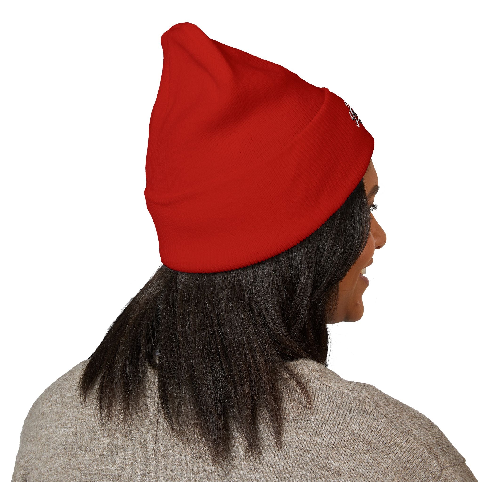 Classic Cuffed Beanie - "Product of La Tanda" Embroidered Warm Knit Hat