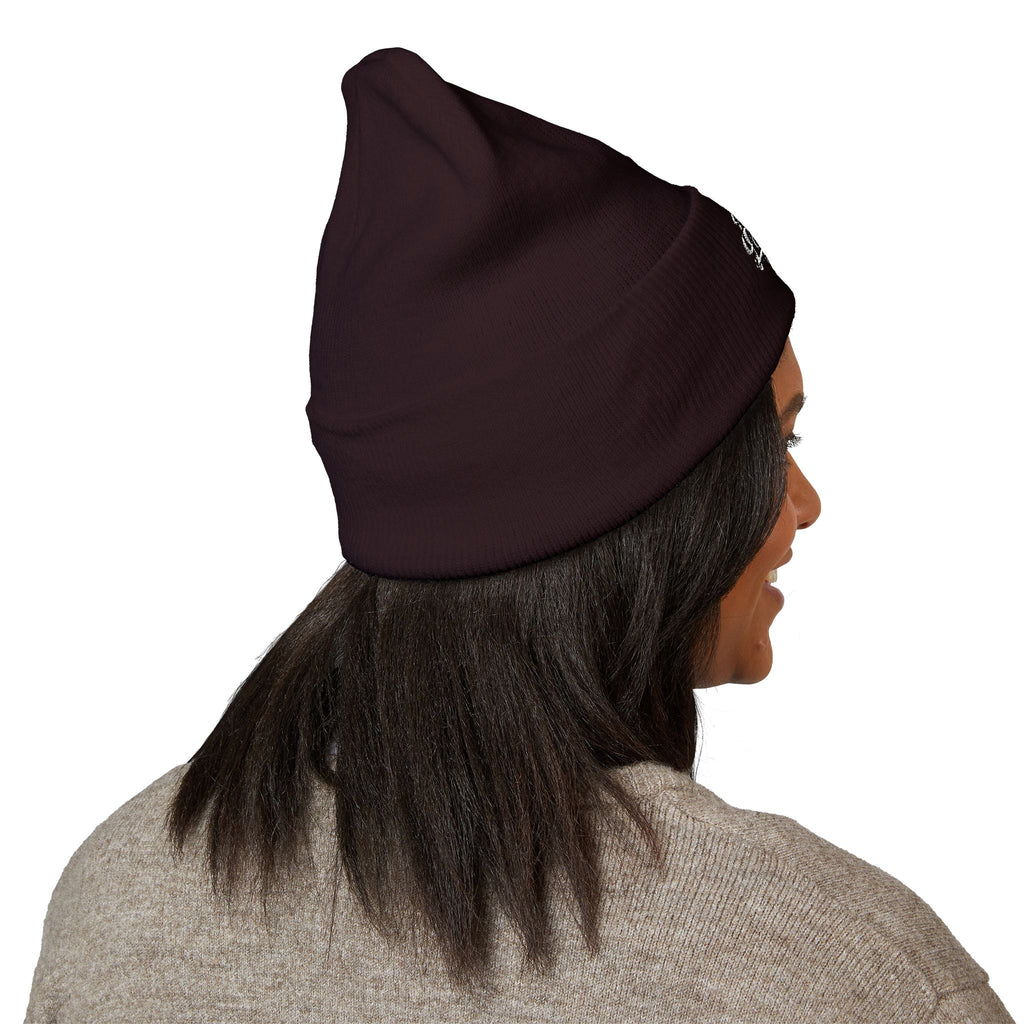 Classic Cuffed Beanie - "Product of La Tanda" Embroidered Warm Knit Hat