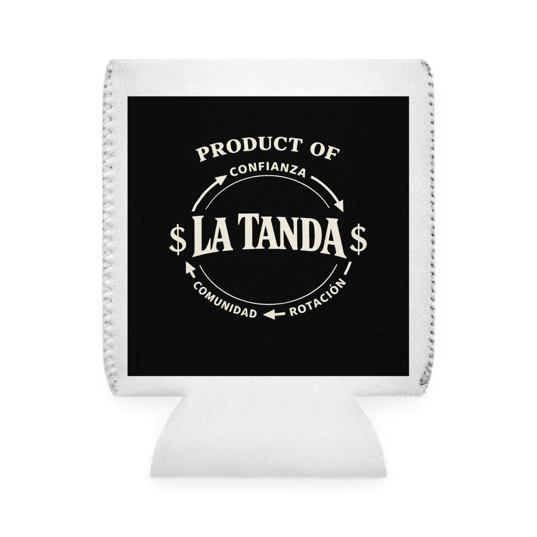 Can Cooler Sleeve - “La Tanda” Vintage Money Circle Design