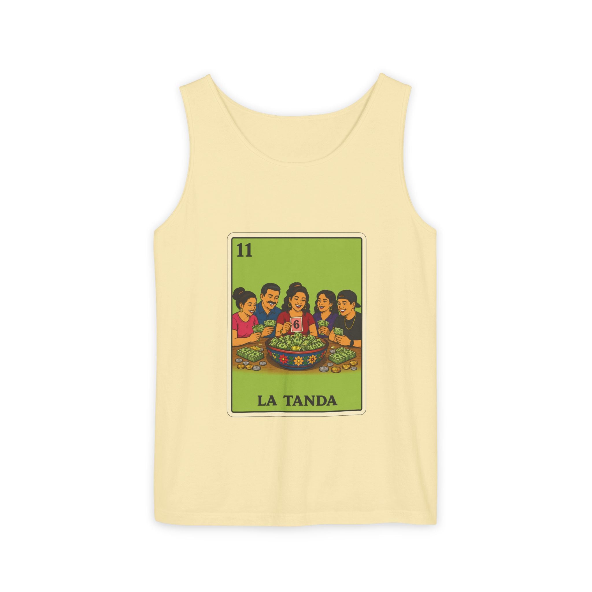 La Tanda Tank Top — Vintage Lotería Card Graphic Tank