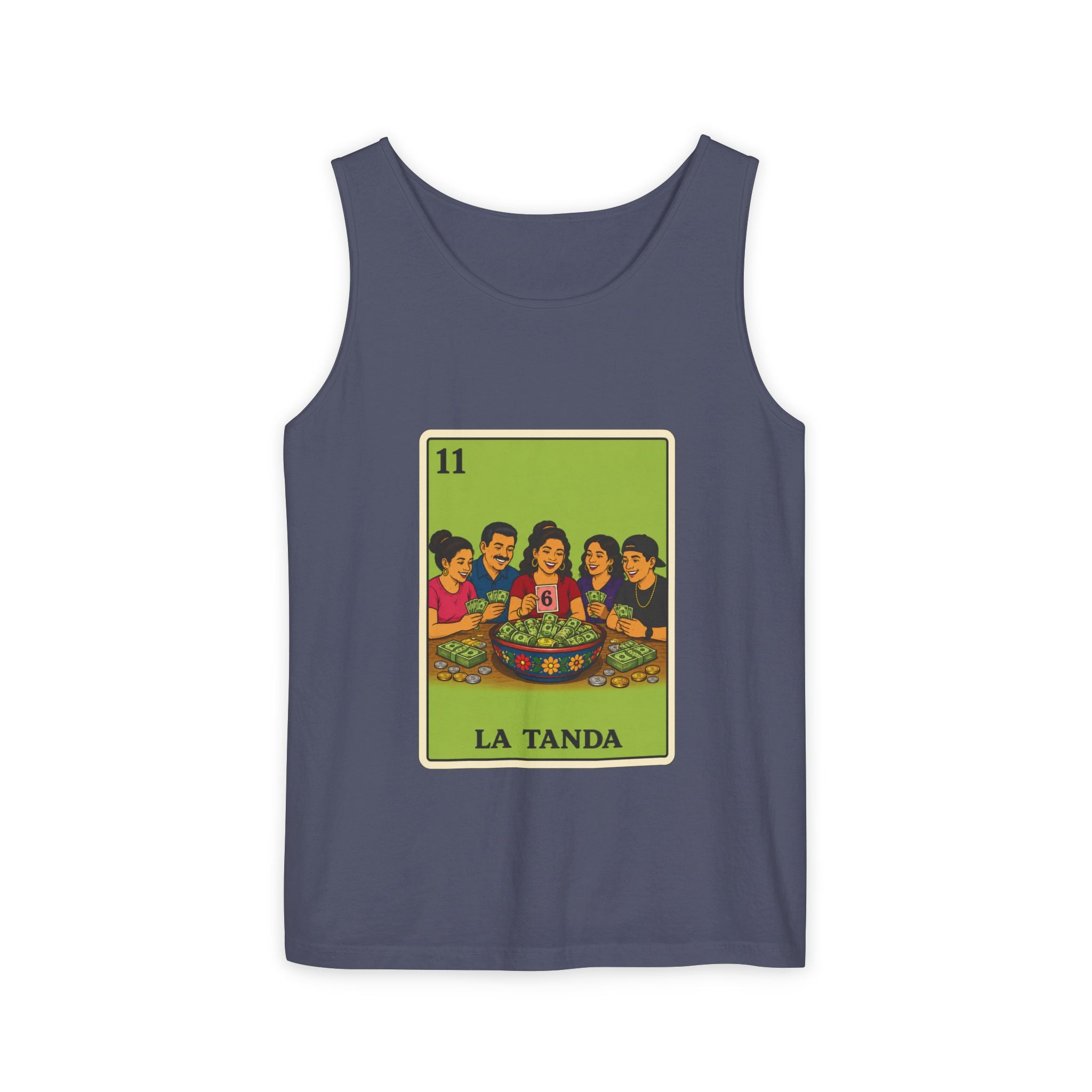 La Tanda Tank Top — Vintage Lotería Card Graphic Tank
