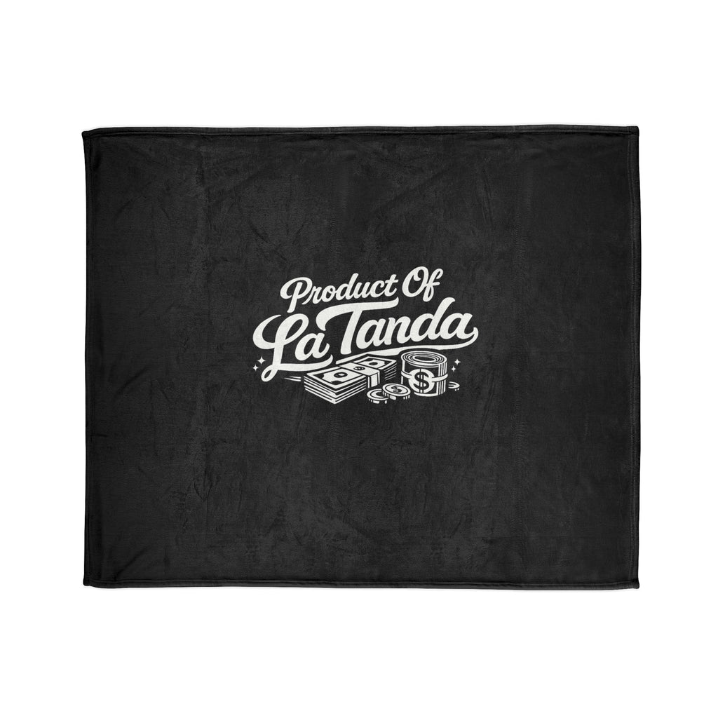 Product Of LaTanda Fleece Blanket – Soft Black Throw with Money Graphic