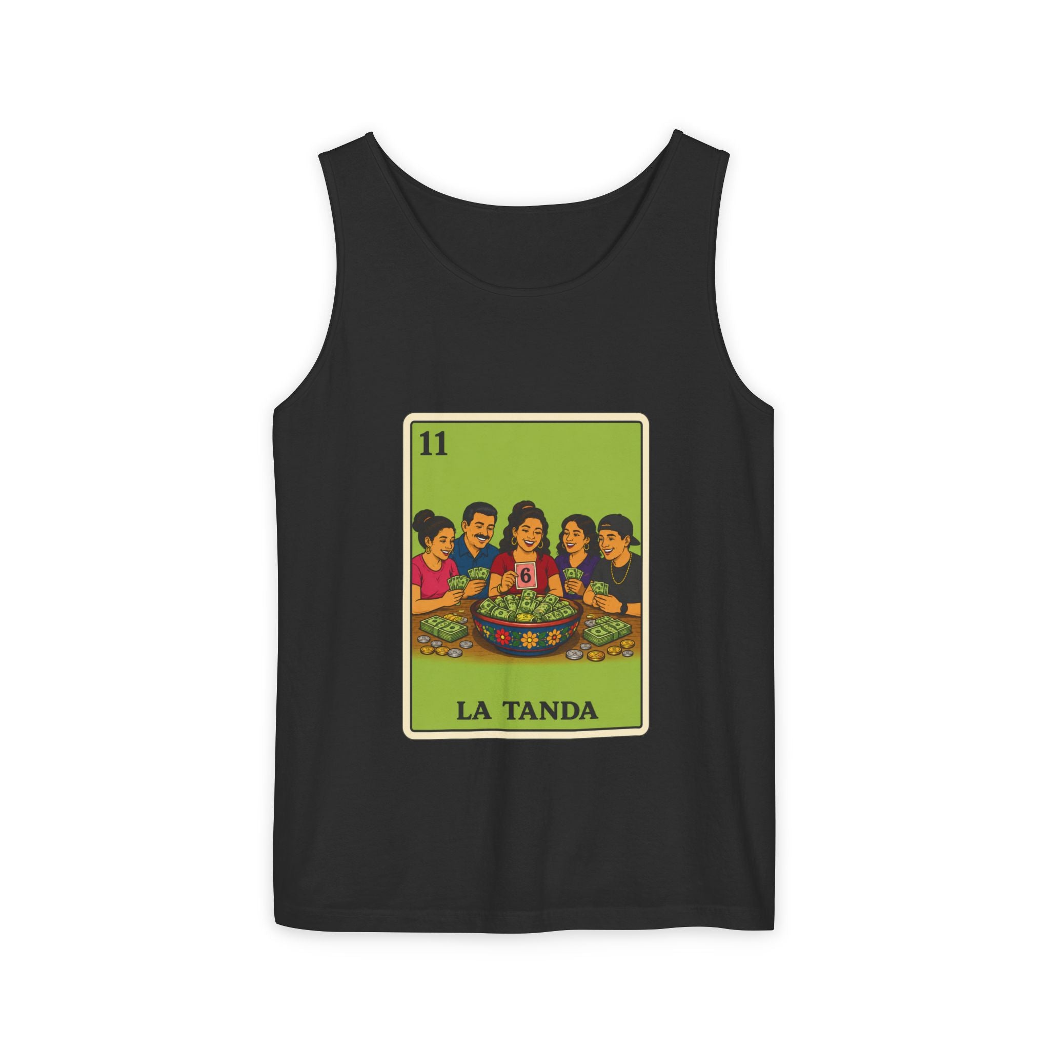 La Tanda Tank Top — Vintage Lotería Card Graphic Tank