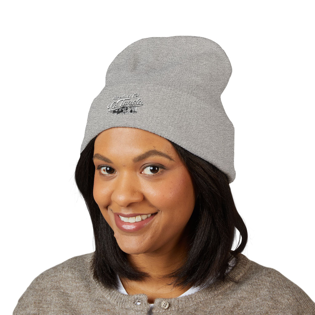 Classic Cuffed Beanie - "Product of La Tanda" Embroidered Warm Knit Hat
