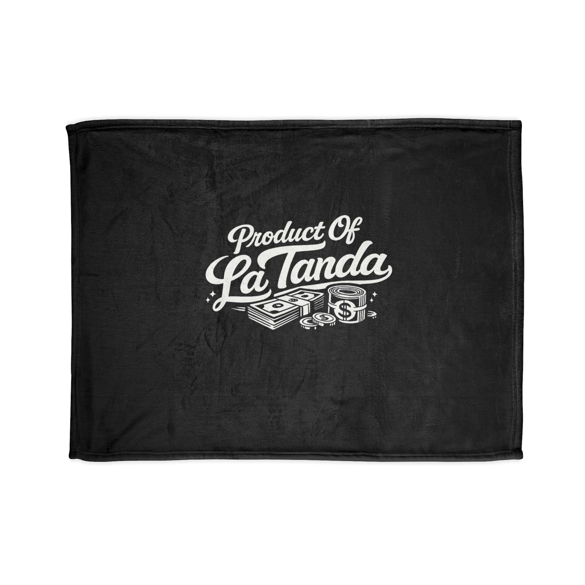 Product Of LaTanda Fleece Blanket – Soft Black Throw with Money Graphic