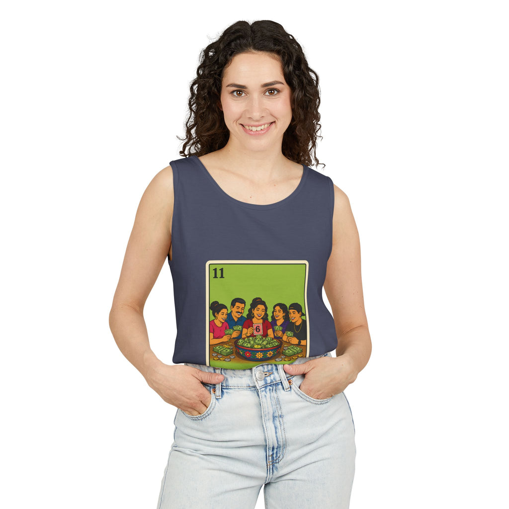 La Tanda Tank Top — Vintage Lotería Card Graphic Tank