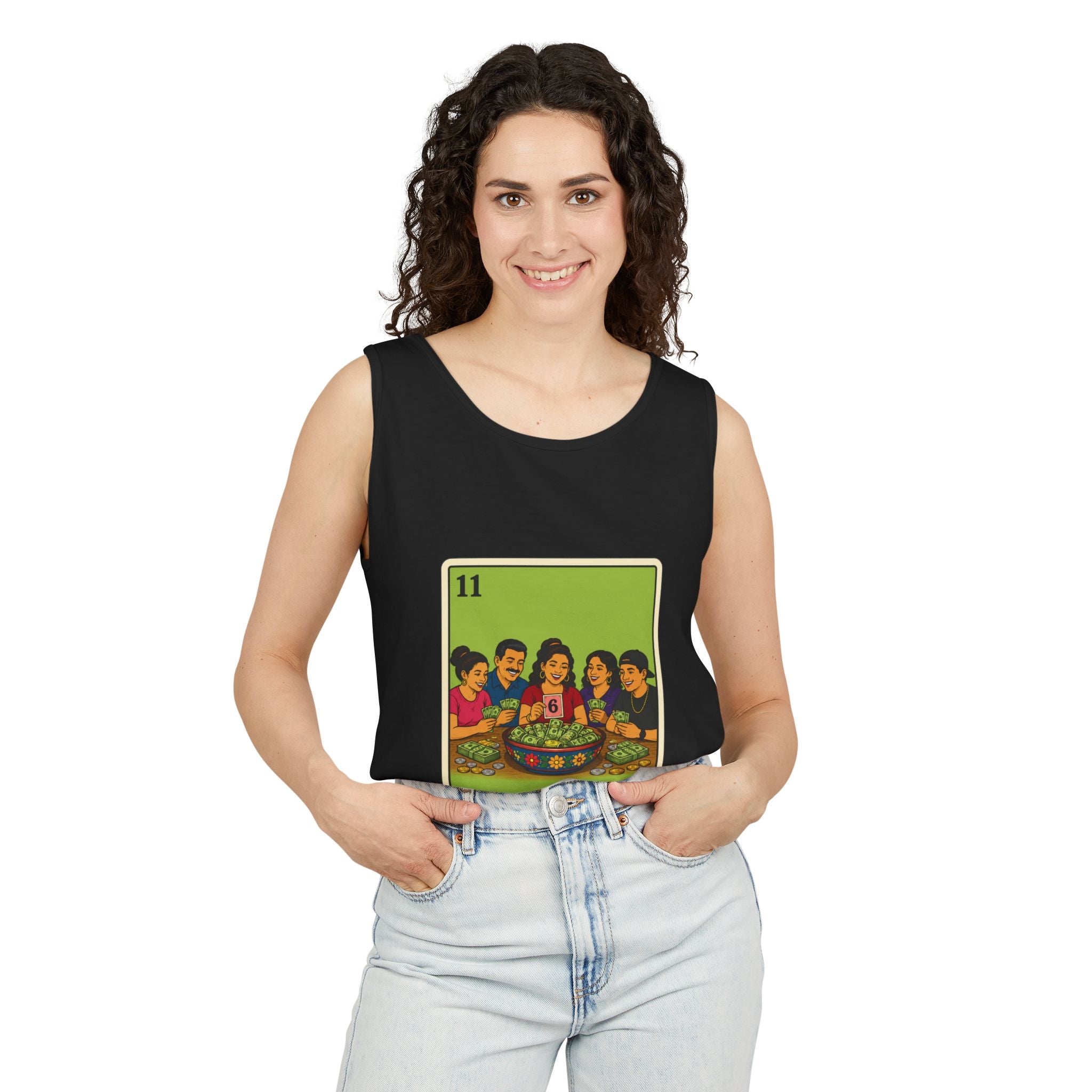 La Tanda Tank Top — Vintage Lotería Card Graphic Tank