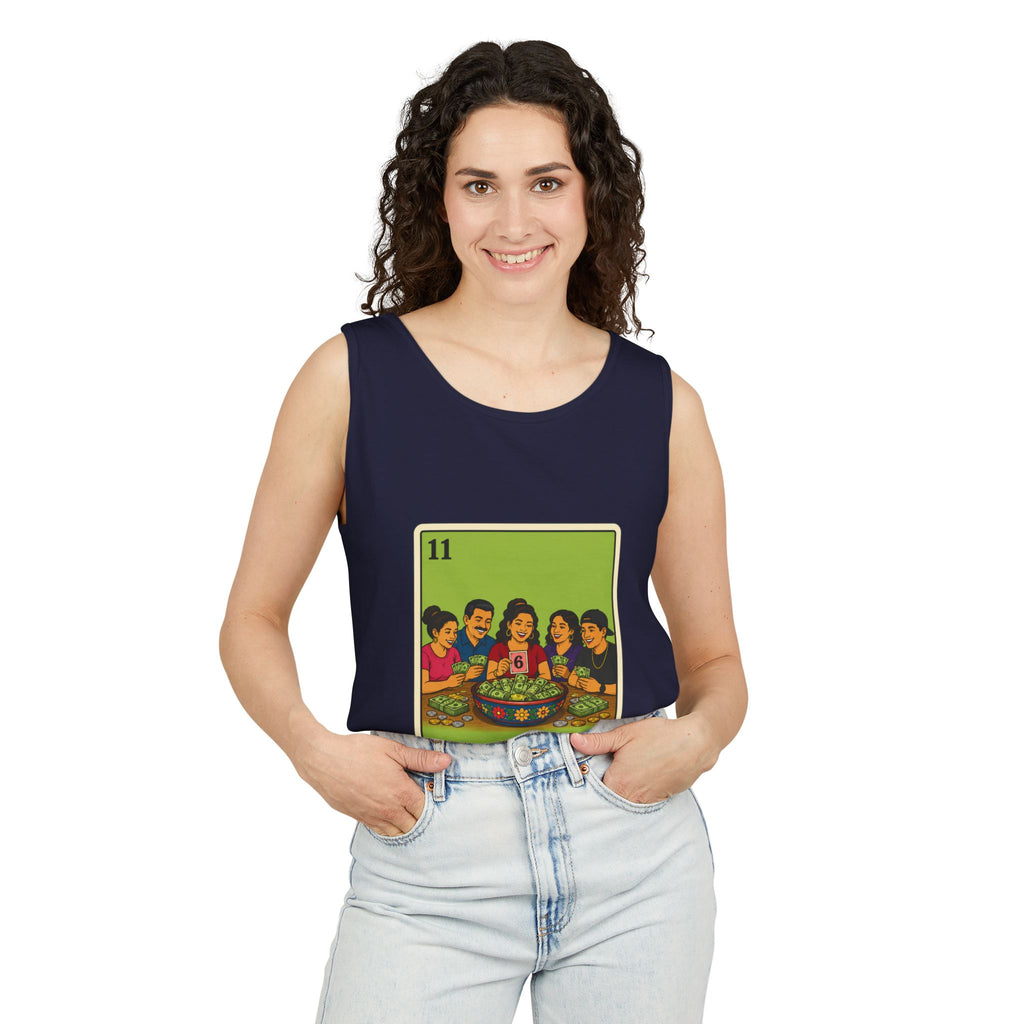 La Tanda Tank Top — Vintage Lotería Card Graphic Tank