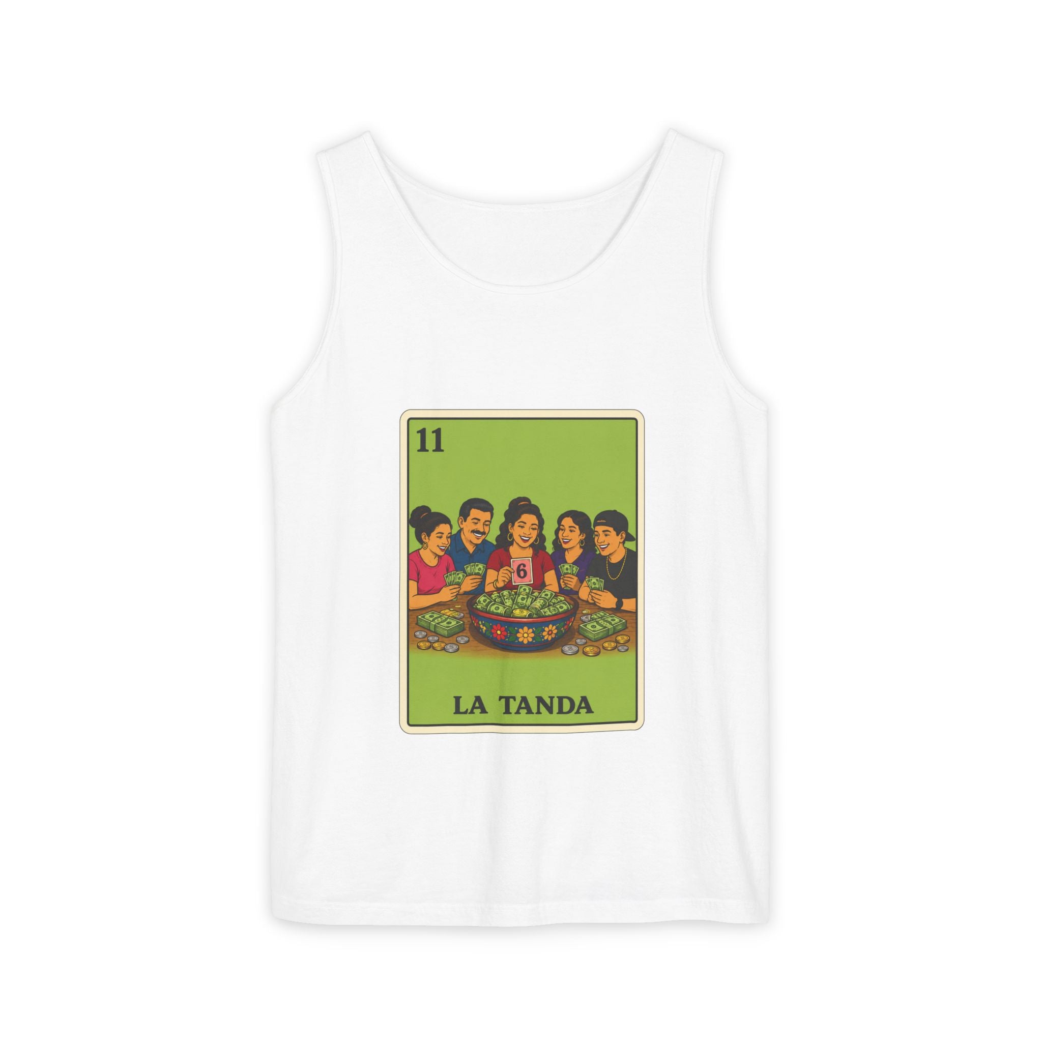 La Tanda Tank Top — Vintage Lotería Card Graphic Tank