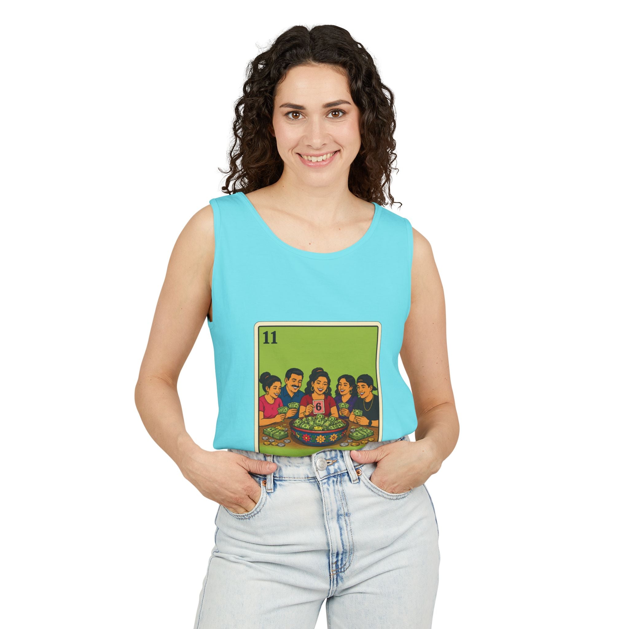 La Tanda Tank Top — Vintage Lotería Card Graphic Tank