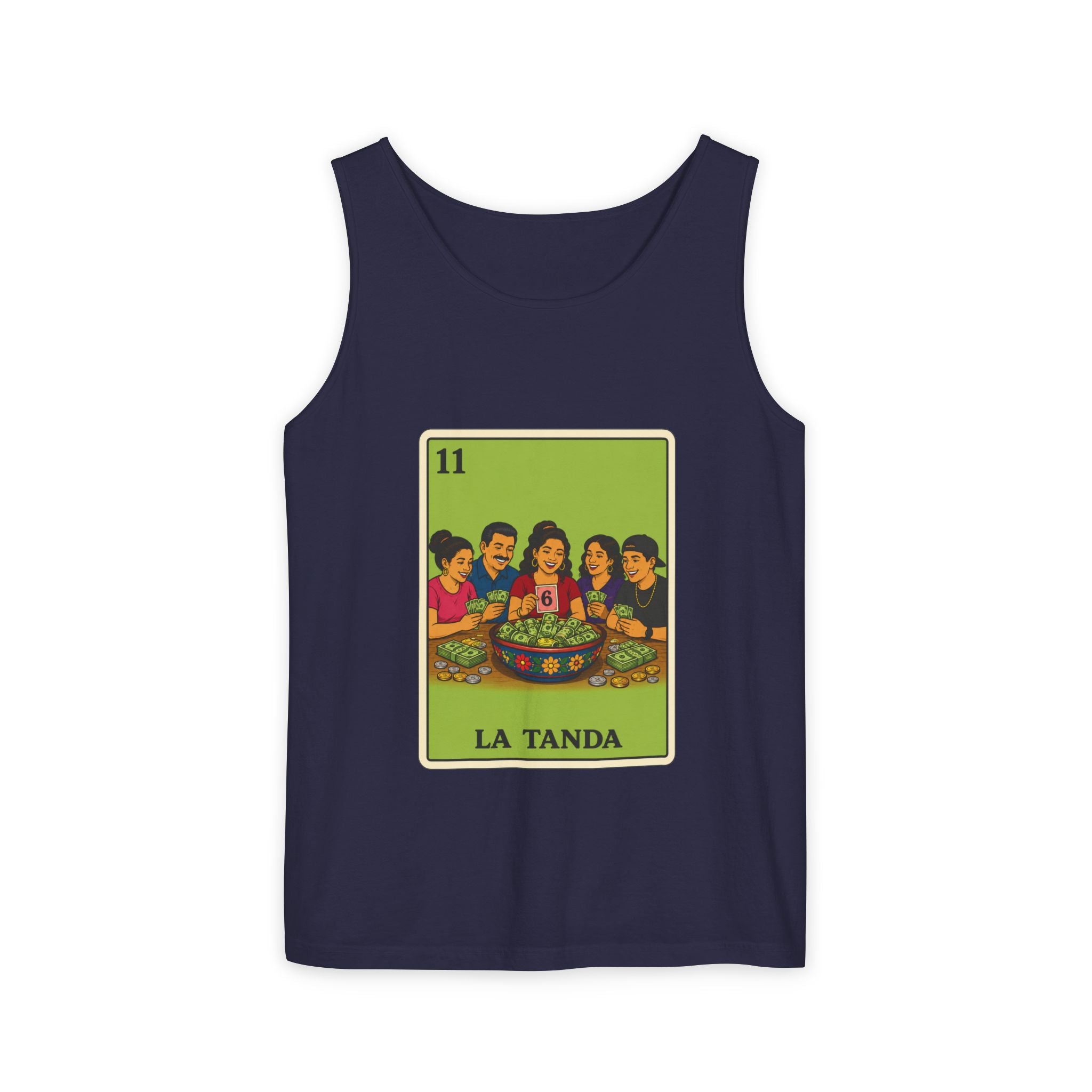 La Tanda Tank Top — Vintage Lotería Card Graphic Tank